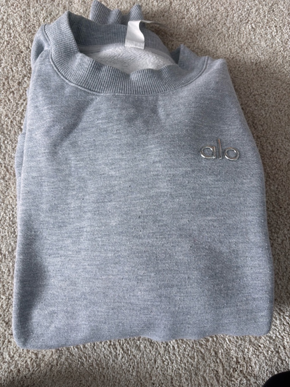 ALO Yoga Heather Gray Crewneck Sweatshirt Size Small